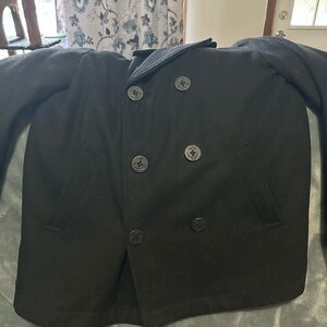 Men's Black Peacoat